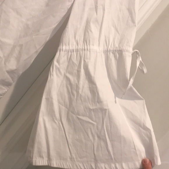 White loft cotton shirt with bell sleeves - Picture 3 of 5